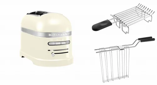 KitchenAid Artisan Toaster 5KMT2204EAC - Creme 2-Scheiben Toaster - Toaster mit Bagel-Funktion und Auftaufunktion, ideal für perfekten Toast und Brötchen, 5 Jahre Garantie, stilvolles Design in Creme.