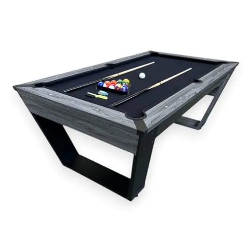 Professioneller Billardtisch Neptune – 7 Ft Schwarz mit Zubehör - Komplett montierter Billardtisch mit verstellbaren Füßen für optimale Stabilität. Genießen Sie reibungslose Spiele dank der hochwertigen Tischplatte und des ansprechenden Designs. Zubehör inklusive!
