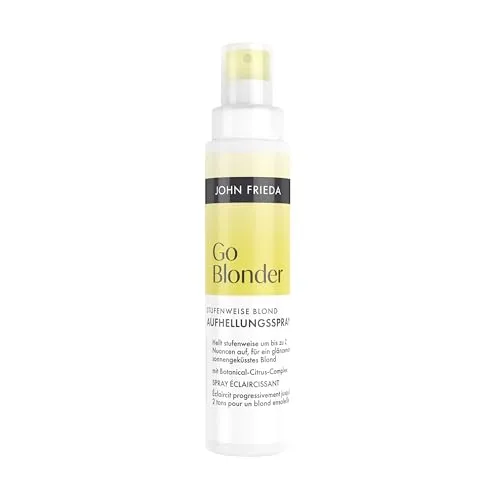 JOHN FRIEDA Go Blonder Aufhellungsspray 100 ml - Erzielen Sie ein natürliches, helleres Blond mit dem Go Blonder Aufhellungsspray. Die professionelle Formel hellt das Haar schrittweise um bis zu zwei Nuancen auf und ist perfekt für den Beach-Look. Für alle Blondtöne geeignet.
