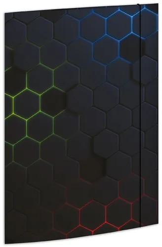 RNKVERLAG 46332 - Sammelmappe Hexagon 240 x 330 mm, umweltfreundlich und mit Gummizugverschluss für sicheren Dokumententransport