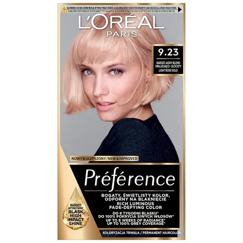 L'Oréal Paris Preference Haarfarbe 9.23 Pure Rose, sehr helles Blond