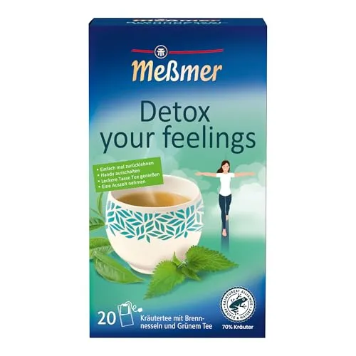 Meßmer Detox your feelings 20er 40g Packung - Feine Schokolade, ideal zur Entspannung und Förderung des Wohlbefindens mit natürlichen Zutaten.