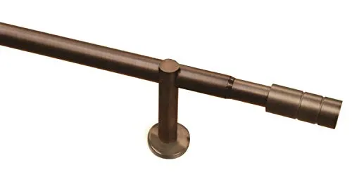 GARDINIA Gardinenstangen-Set Zylinder, 100-190 cm - Einzelfensterstangen aus robustem Metall mit edlem Design, inklusive aller Montage-Teile für eine einfache und schnelle Installation.