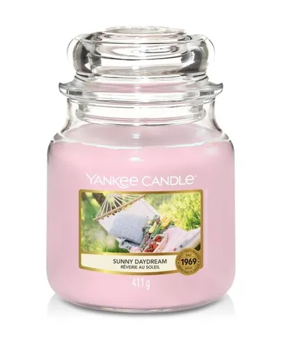Yankee Candle Sunny Daydream 411 g - Duftkerze in Glasdose, ideal für jeden Raum und sorgt für eine entspannende Atmosphäre mit frischem, blumigem Duft.