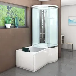 Kombination Badewanne Dusche K55-L03-EC Duschtempel 170x100 cm