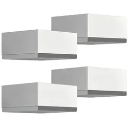 SO-TECH® Möbelfuß 4er Set MOTEL 65 x 65 mm Höhe: 25-35 mm, Höhe 30 mm, Chrom poliert silberfarben 3 cm