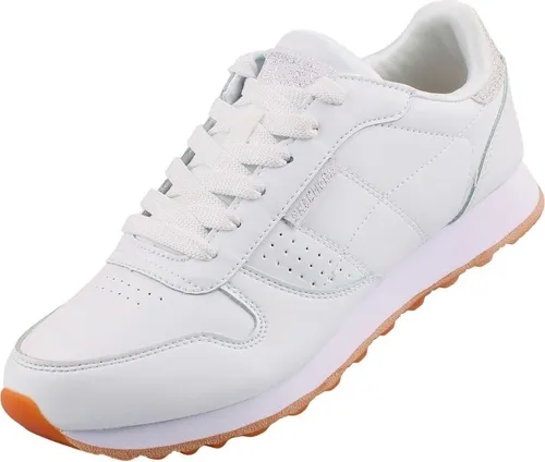 Skechers Damen Og 85 Old School Cool Hohe Sneaker - Damen-Sneaker aus synthetischem Leder mit funkelndem Silber-Glitzer-Trimm für einen stylishen Look und optimalen Tragekomfort.