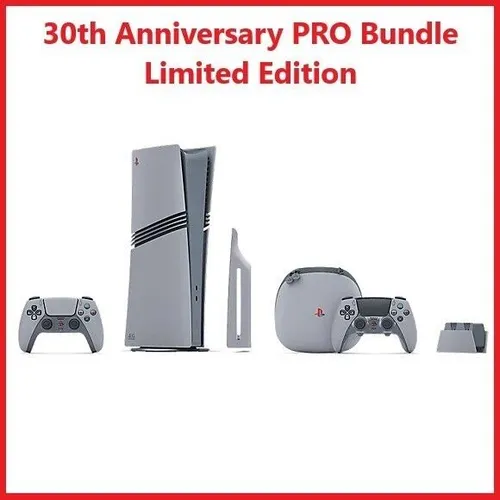 Playstation 5 Pro 30th Anniversary Limited Edition Bundle - Konsolen: Exklusive 30th Anniversary Edition mit 2TB Speicher, 4K Auflösung und neuester Technologie für ultimatives Gaming-Erlebnis.
