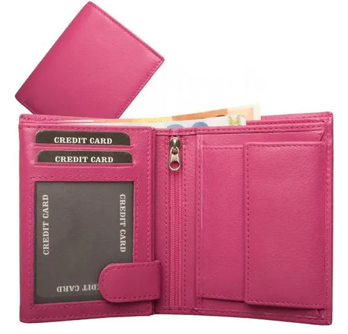 Geldbörse Nappa-Leder Kombibörse Pink – Stilvoll und Praktisch - Elegante Hochformat-Geldbörse aus Nappa-Leder mit 10 Kartenfächern, 2 Scheinfächern und praktischem Reißverschlussfach. Ideal für den täglichen Gebrauch und perfekten Überblick.