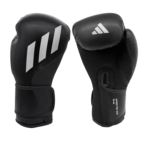 adidas Speed Tilt 200 Boxhandschuhe - Boxhandschuhe aus hochwertigem FLX 3.0 Kunstleder mit effektiver Fauschutz-Technologie. Ideal für alle Trainingslevel, individuell anpassbar durch Klettverschluss. Perfekt für Jugendliche, Frauen und Männer.
