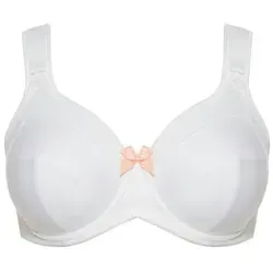 Ulla Lingerie BH Lilly Cup G-L mit Bügel 6124 weiß - Funktionsunterwäsche: Still-BH mit herausnehmbaren Bügeln, extrabreiten gepolsterten Trägern und Klick-Stillverschluss für einhändiges Öffnen. Ergonomische Passform für höchsten Halt und Komfort.