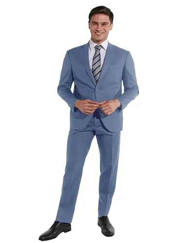Steffen Klein Herren Anzug elastisch | Business Anzug | hellblau - Hochwertiger Herren Anzug im Regular Fit, ideal für professionelle Anlässe. Elastisches Material sorgt für unvergleichlichen Komfort und Bewegungsfreiheit.
