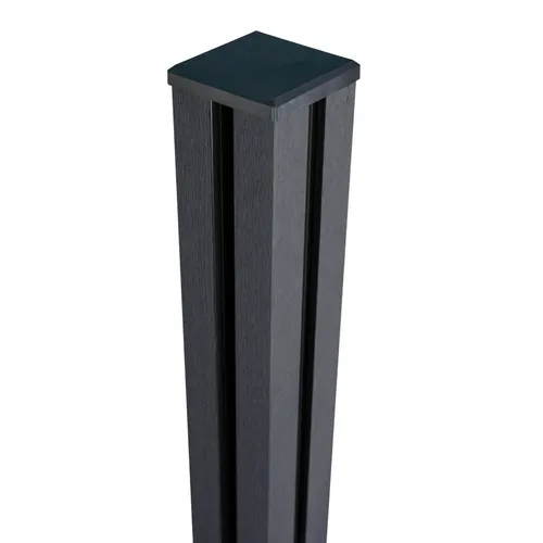 Torpfosten GroJa Flex BPC mit Kappe zum Einbetonieren - Gartenzäune - Stabiler, stahlverstärkter Torpfosten (10 x 10 cm, 240 cm) in anthrazit für sicheren Halt Ihres Tores.