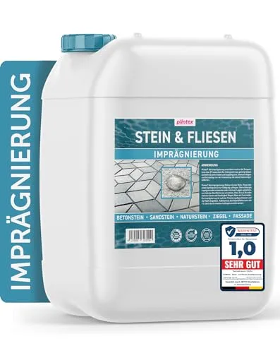 PLINTEX® Steinimprägnierung 10 L - Universelle Fassaden- & Steinversiegelung - Schutz für Naturstein, Beton und Pflasterstein. Die PLINTEX Steinimprägnierung bietet langanhaltenden Schutz vor Wasser und Schmutz dank innovativer Nanoversiegelung.