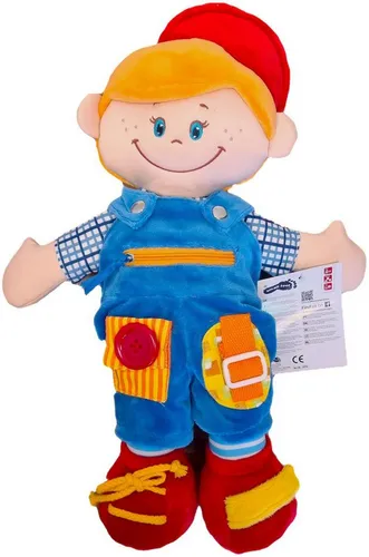 Small Foot Stoffpuppe Junge 36 cm - Puppe aus weichem Material, ideal für Babys ab Geburt, fördert das Spiel und die Kreativität unter Aufsicht von Erwachsenen.