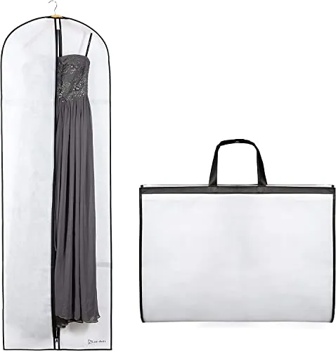 Luk-Aves® Atmungsaktiver Kleidersack 140 cm für Brautkleider, Abendkleider oder Lange Mäntel