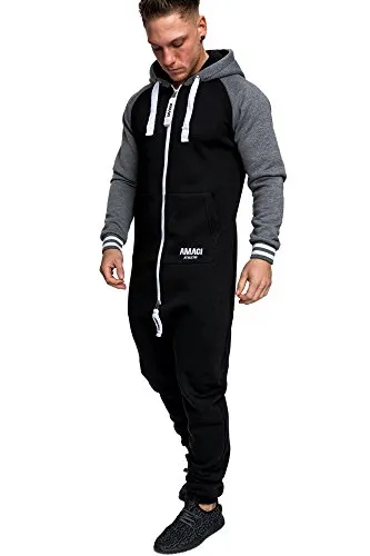 Amaci&Sons Herren Overall Jumpsuit 3022 Schwarz XL - Stylischer Amaci&Sons Herren Overall Jumpsuit 3022 in Schwarz XL. Ideal für Sport und Freizeit, bietet hohen Tragekomfort und Bewegungsfreiheit.