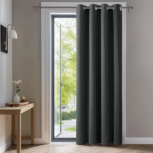 Deconovo Verdunkelungsvorhang 290x140 cm – Blickdicht und Lärmschutz - Hochwertiger Verdunkelungsvorhang in Dunkelgrau, 290x140 cm. Ideal für ungestörten Schlaf und einfache Montage dank 8 Metallösen. Perfekt für Schlafzimmer und Wohnzimmer.