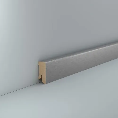 Sockelleiste Aluminium 40 mm MDF foliert Aluminium Dekor Fußleiste Modern