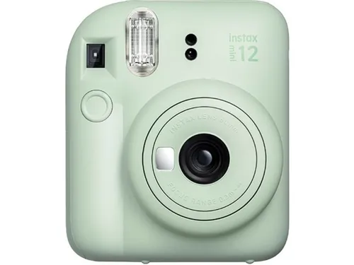 INSTAX Mini 12 Sofortbildkamera Mint-Green - Automatische Belichtung, Selfiespiegel und Nahaufnahme-Modus für perfekte Sofortbilder