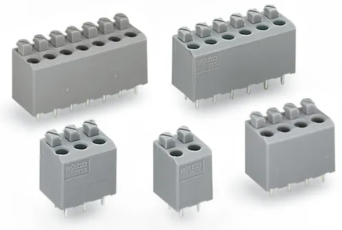 WAGO Leiterplattenklemme 735-304 - Sonstige Elektroinstallationsartikel, platzsparende 4-polige Klemme mit PUSH WIRE®-Anschluss für einfache Verdrahtung und polverlustfreie Anordnung.