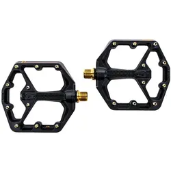 Crank Brothers Stamp 11 MTB Pedale - Titan Schwarz - Fahrradpedale für Mountainbikes, ultraleicht aus Titan und Aluminium, bieten hervorragenden Grip und Stabilität auf jedem Terrain.