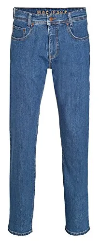 MAC Herren Straight Leg Jeanshose Arne, Gr. W36/L32, Blau (stonebleach H302) - Moderne Straight Leg Jeanshose Arne aus hochwertigem Stretch-Denim. Ideal für den Alltag, mit geradem Beinverlauf und gemäßigter Leibhöhe für optimalen Tragekomfort.