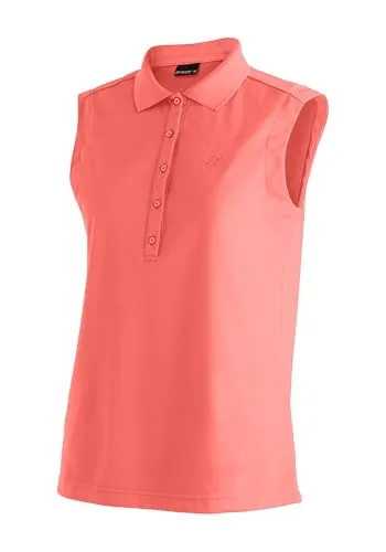 Maier Sports Women's Ulrike Sleeveless Polo-Shirt - Ärmelloses Tanktop in Rot, Größe 36, aus dehnbarem Material - perfekt für Reisen und Wandern. Entdecken Sie weitere Top-Angebote von Maier Sports!
