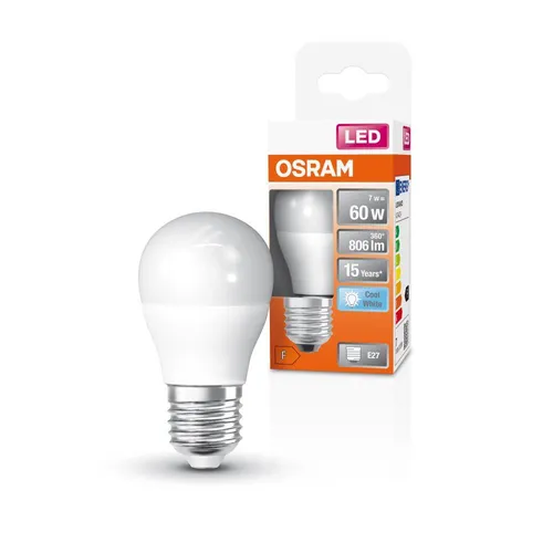 OSRAM E27 LED Lampe STAR Classic in Tropfenform matt 7,5W wie 60W neutralweiß 40