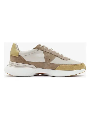 Clarks Leder-Sneakers "Craft Pace" in Hellbraun/Beige, Größe 40 - Herren Sneaker aus hochwertigem Leder mit rutschhemmender Laufsohle und verstärkten Kappen für optimalen Halt. Ideal für den Alltag und lässige Freizeitlooks.