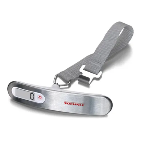 SOEHNLE 66172 Gepäckwaage Travel - Digitale Kofferwaage - Kofferwaagen für bis zu 50 kg, handlich und ergonomisch, ideal für Reisen und Alltag. Praktischer Tragegurt und kompaktes Design für einfache Handhabung.