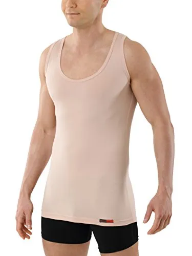 ALBERT KREUZ Trägerunterhemd Herren – Unsichtbar & Bequem - Hochwertiges, hautfarbenes Trägerunterhemd aus Stretch-Baumwolle für optimalen Tragekomfort. Ideal für Business-Outfits, mit tiefem Rundausschnitt und perfekter Passform – unsichtbar unter jedem Oberhemd.