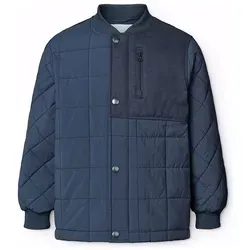 molo Übergangsjacke Dunkelblau für Kinder, Größe 128 - Stilvolle molo Übergangsjacke in Dunkelblau für Kinder. Aus recyceltem Material, mit praktischen Taschen und sportlichem College-Kragen. Ideal für die Übergangszeit.
