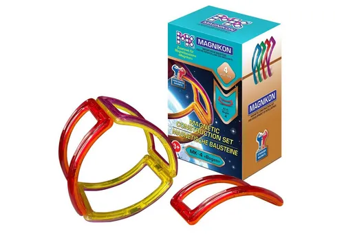 MAGNIKON Magnetspiel Bauklötze Erweiterung seltene Teile Magnetische Bausteine Magnetspielbausteine, (Zusatzset Magnetbausteine, 4 St., Bausteine), stabile Baumodelle