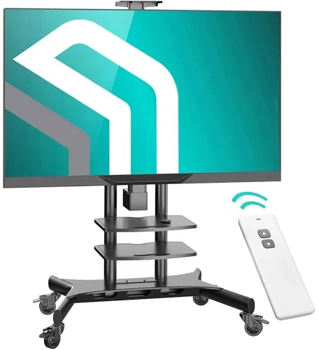 Motorisierter mobiler TV-Ständer TS1881E für 50"-86" TVs - TV-Halterungen mit motorisiertem Ständer, ideal für flexibles Fernsehen und einfache Höhenverstellung für optimalen Komfort.