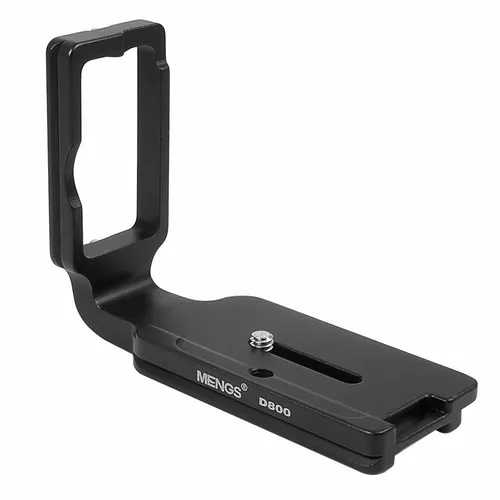 MENGS D800 L-förmige Schnellwechselplatte für Nikon D800/D800E - Stativköpfe: Hochwertige Aluminiumlegierung, ideal für schnelle Wechsel zwischen Aufnahmen und perfekter Halt für Ihre Nikon-Kamera.