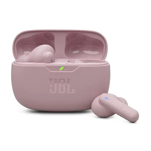 JBL Wave Beam 2, Kabellose Bluetooth-In-Ear-Kopfhörer mit Noise-Cancelling, 40 h Wiedergabezeit, JBL Pure Bass Sound, Smart-Ambient-Technologie und Multipoint-Verbindung, Pink