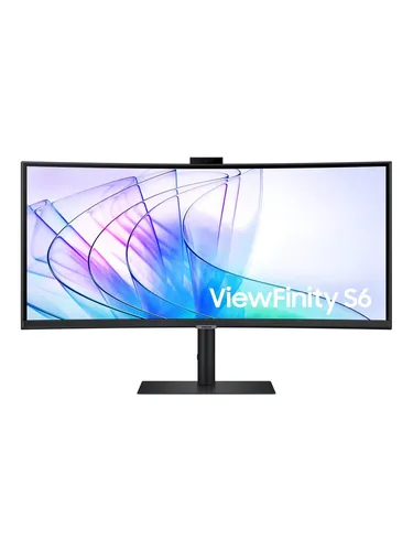 Samsung ViewFinity S65VC 34 Zoll Curved Monitor - 3.440 x 1.440 Pixel, 100 Hz Bildwiederholrate, Lautsprecher & Webcam für beeindruckendes Gaming und Arbeiten