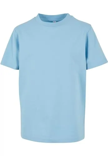 Build Your Brand Kinder T Shirt Basic – Rundhals Kurzarm Tee aus Baumwolle mit klassischer Passform für Alltag Schule Sommer und Freizeit Outfits,Balticblue,146-152