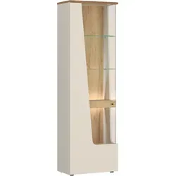 Vitrine Cut Out B: 60 cm Kaschmir/Eichefarben