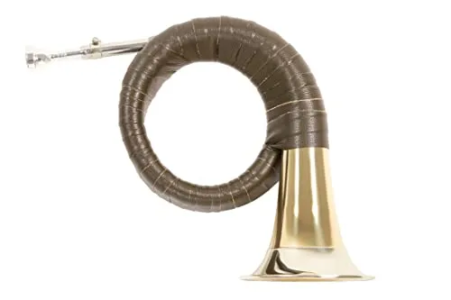 Roy Benson Fürst Pless-Horn HH-101 - Premium Messing mit Neusilberkranz - Hochwertiges Fürst Pless-Horn mit 120mm Schallbecher und präzisem Neusilberkranz. Exklusive grüne Kunstlederumwicklung und robuste Nylon Tasche für sicheren Transport. Ideal für anspruchsvolle Musiker.