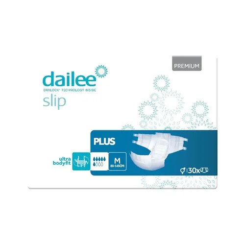 Dailee Slip Premium Plus Gr. M - 120 Stück Inkontinenz Windelslip - Inkontinenzhosen für Unisex mit mittlerer bis starker Saugfähigkeit, ideal für sicheren Schutz und Komfort im Alltag.