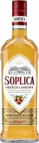 Soplica Glas & Haselnuss Likör Orzech Laskowy 28% vol. 500ml - Likör aus Polen mit intensivem Haselnussgeschmack, perfekt für Cocktails oder als Digestif.