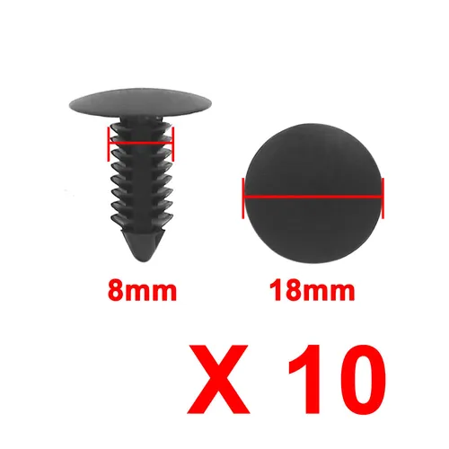 10stk 8mm Auto Türverkleidung Befestigung Clips Stoßstange Nieten Spreiznieten