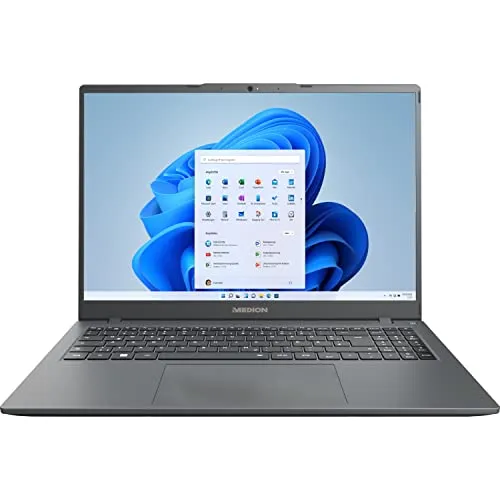 MEDION E16413 40,6 cm (16 Zoll) Full HD+ Laptop (Intel Core i7-1255U, 16 GB DDR4 RAM, 1TB PCIe SSD, Intel Iris Xe Grafik, HD Webcam, Win 11 Home)
