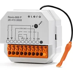 Elero Rollladen-Funksteuerung Revio 868 P - Unterputz Funkempfänger - Funksteuerungsmodul für Rollladenmotoren, bidirektional ansteuerbar mit ProLine-Sendern. Ideal für einfache Automatisierung von Jalousien in Wohnräumen.