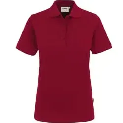 HAKRO Damen Polo-Shirt "Classic" - Weinrot, Größe L - Activewear-Poloshirts für Damen, aus 100 % Baumwolle für hohen Tragekomfort, ideal für Beruf und Freizeit.