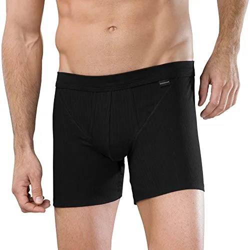 Schiesser Retro Pants "Authentic" (2er-Pack) – Stilvoller Nadelzug in 000-schwarz - Retropants aus 95% Baumwolle, atmungsaktiv und elastisch für optimalen Tragekomfort, ideal für den Alltag.