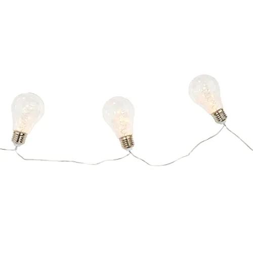 BUTLERS LED-Lichterkette BULB LIGHTS - Transparent - Die BUTLERS LED-Lichterkette BULB LIGHTS bringt mit 10 warmen LEDs stilvolles Vintage Flair in Ihr Zuhause. Ideal für stimmungsvolle Akzente, unabhängig von Steckdosen dank USB-Betrieb. Perfekt für gemütliche Abende.