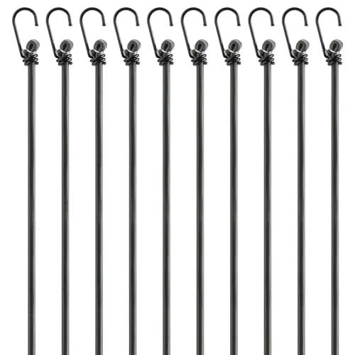PRETEX 12x Expander Spanngummi mit Haken - Gepäckspanner Spannseil Set für Fahrrad Gepäckträger - Gummispanner Bungee Cord mit Haken - Fahrrad Spanngurt in 4 Längen - Armee Grün
